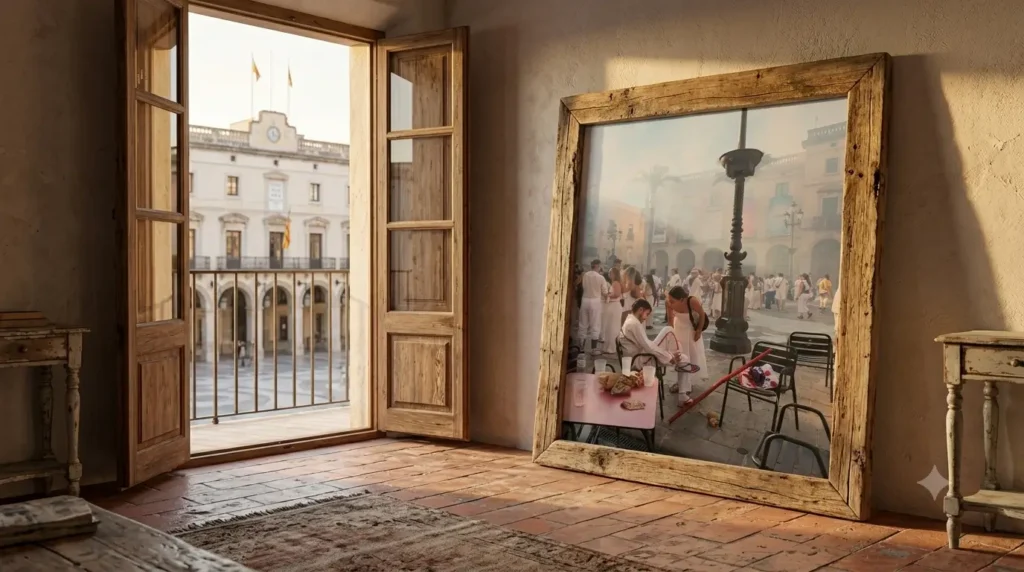 Decorar con cuadros: fotografía artística enmarcada en un salón de estilo vintage